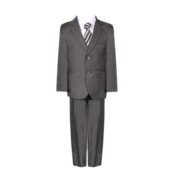 Little Boys Charcoal Fancy 5 Piece Vest Jacket Pants Special Occasion Suit 2-7 - SophiasStyle.com